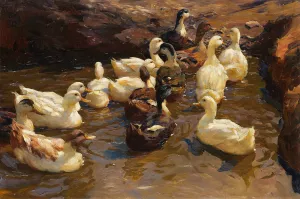 Dem Ufer zu by Alexander Koester Oil Painting
