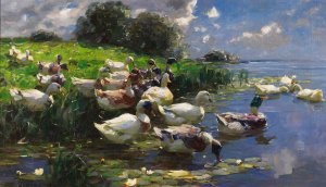 Enten Oil painting by Alexander Koester