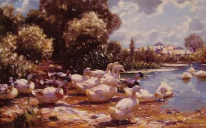 Midday Swim by Alexander Koester - Oil Painting Reproduction