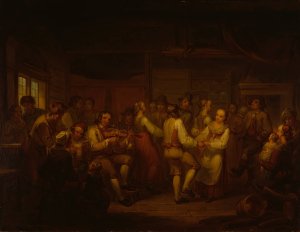 A Peasant Dance In Finland by Alexander Laureus Oil Painting