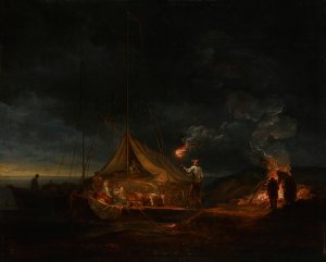 Archipelago People By The Campfire by Alexander Laureus Oil Painting