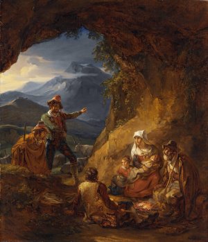 Bandits Entering a Shepherd's Dwelling by Alexander Laureus Oil Painting
