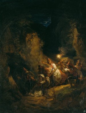 Italian Bandits Abducting Some Women by Alexander Laureus Oil Painting