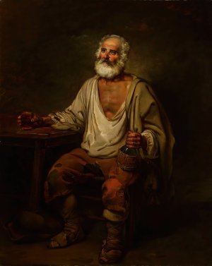 Man Drinking Wine by Alexander Laureus Oil Painting