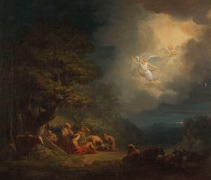 Revelation Of Angels To Shepherds by Alexander Laureus Oil Painting