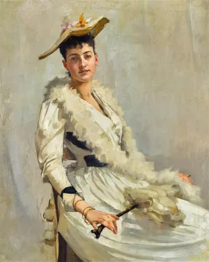 Portrait Of Mademoiselle B. by Alexander Mann Oil Painting