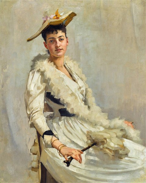 Main Product Photo of Portrait Of Mademoiselle B. Painting by Alexander Mann