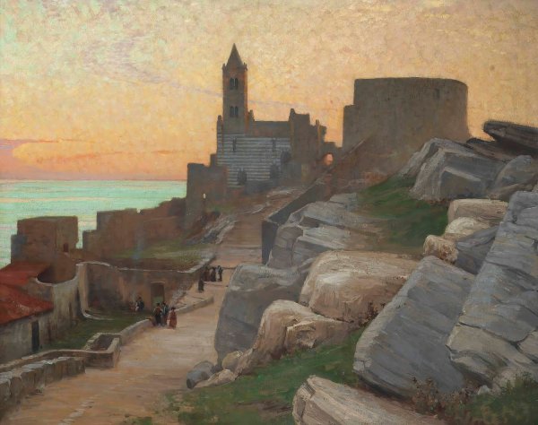 Main Product Photo of San Pietro, Portovenere, Tuscany Painting by Alexander Mann