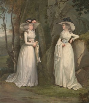 Eleanor And Margaret Ross by Alexander Nasmyth Oil Painting