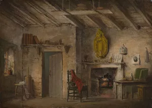 Stage Design for Heart of Midlothian; Deans' Cottage Oil painting by Alexander Nasmyth