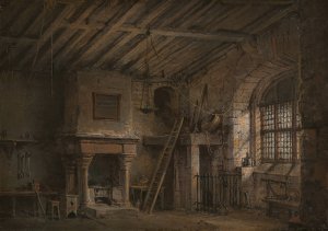 Stage Design for Heart of Midlothian; The Tolbooth by Alexander Nasmyth Oil Painting
