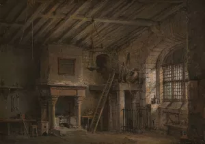 Stage Design for Heart of Midlothian; The Tolbooth by Alexander Nasmyth Oil Painting