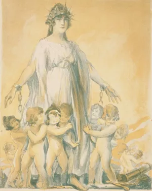 Liberty, freed, humanity's need! by Alexander O. Levy Oil Painting