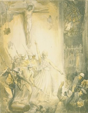 The cross and the crusaders!! by Alexander O. Levy Oil Painting