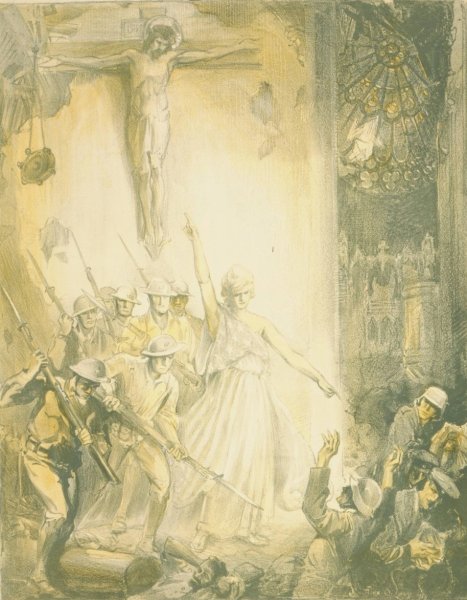 The cross and the crusaders!!  by Alexander O. Levy - Hand-Painted Oil Painting Reproduction