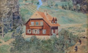 Haus Oil painting by Alexander Pock