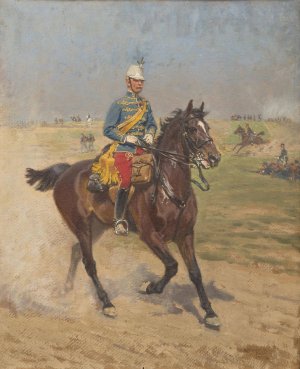 Reitender Soldat by Alexander Pock Oil Painting