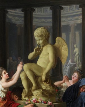 Amors tillbedjan by Alexander Roslin Oil Painting