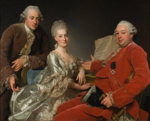 John Jennings Esq., His Brother And Sister-In-Law by Alexander Roslin Oil Painting