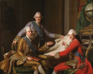 King Gustav III Of Sweden And His Brothers by Alexander Roslin Oil Painting