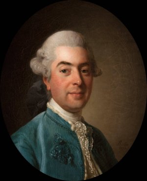 Portrait de Charles-Marin de La Haye des Fosses, fermier general du roi by Alexander Roslin Oil Painting