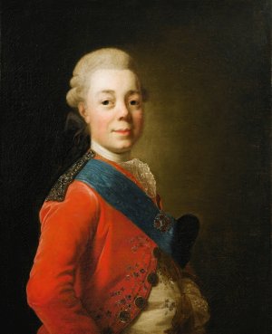 Portrait of the Emperor Paul I of Russia by Alexander Roslin Oil Painting