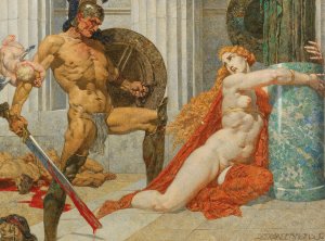 Menelaos Findet Helena by Alexander Rothaug Oil Painting