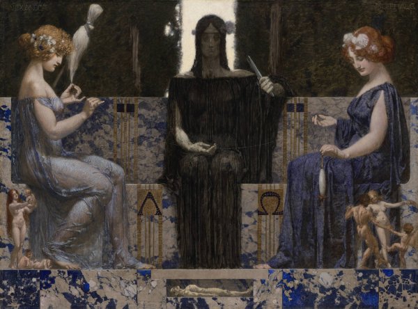 The Three Fates  by Alexander Rothaug - Hand-Painted Oil Painting Reproduction