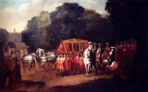 William III's Procession To The Houses Of Parliament by Alexander Van Gaelen - Oil Painting Reproduction