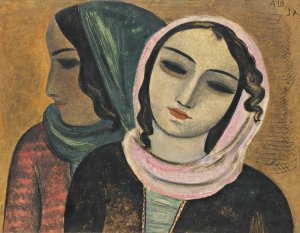 Georgian Girls by Alexander Vasilievich Shevchenko Oil Painting