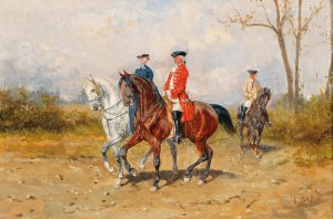 Der Ausritt by Alexander Von Bensa Oil Painting