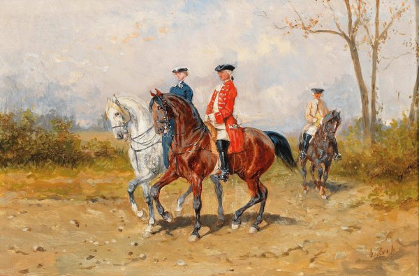 Main Product Photo of Der Ausritt Painting by Alexander Von Bensa