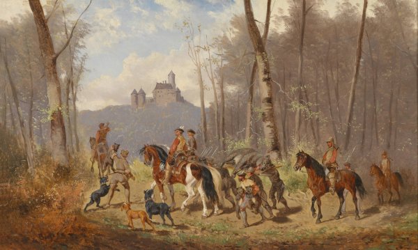 Main Product Photo of Heimkehr nach der Barenjagd Painting by Alexander Von Bensa