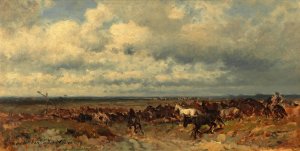 In der Puszta by Alexander Von Bensa Oil Painting