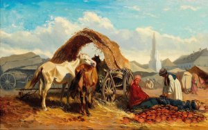 Markttag by Alexander Von Bensa Oil Painting