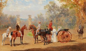 Motiv Aus SchOnbrunn Bei Wien by Alexander Von Bensa Oil Painting
