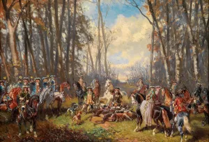 Nach erfolgreicher Jagd Oil painting by Alexander Von Bensa