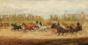 Prater-Corso in Wien by Alexander Von Bensa Oil Painting