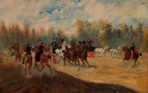 Praterfahrt by Alexander Von Bensa Oil Painting