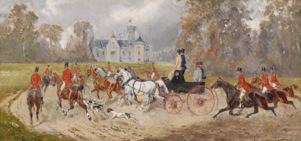 Main Product Photo of Ruckkehr ins Schloss Painting by Alexander Von Bensa