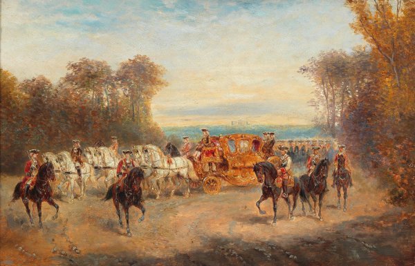 Main Product Photo of Spazierfahrt zur Zeit Maria Theresias Painting by Alexander Von Bensa