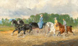 Spazierfahrt Oil painting by Alexander Von Bensa