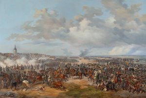 Swedish Troops Assaulting the Town Gate of Leipzig, October 19, 1813 by Alexander Wetterling Oil Painting
