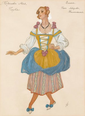 Costume Design For The May Queen I by Alexander Yakovlevich Golovin Oil Painting