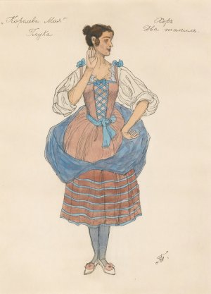 Costume Design For The May Queen II by Alexander Yakovlevich Golovin Oil Painting