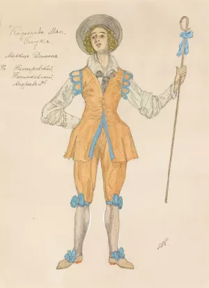 Costume Design For The May Queen III Oil painting by Alexander Yakovlevich Golovin