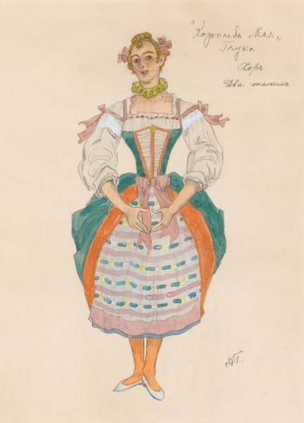 Costume Design For The May Queen IV by Alexander Yakovlevich Golovin - Hand-Painted Oil Painting Reproduction