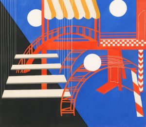 Maquettes de Theatre 11 by Alexandra Exter Oil Painting