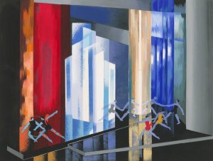 Maquettes de Theatre 14 by Alexandra Exter Oil Painting