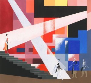 Maquettes de Theatre 15 by Alexandra Exter Oil Painting